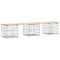 vidaXL Panca Giardino Design Gabbione 203x44x42 cm Legno Massello Pino