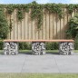vidaXL Panca da Giardino Design Gabbione 203x44x42 cm Massello Douglas vidaXL Panca da Giardino Design Gabbione 203x44x42 cm Massello Douglas