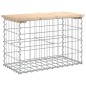 vidaXL Panca Giardino Design Gabbione 63x31,5x42cm Legno Massello Pino