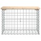 vidaXL Panca Giardino Design Gabbione 63x31,5x42cm Legno Massello Pino