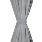 2 Pz Tende in Micro Raso con Passanti 140x225 cm Grigie 2 Pz Tende in Micro Raso con Passanti 140x225 cm Grigie