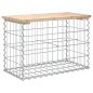 vidaXL Panca Giardino Design Gabbione 63x31,5x42cm Legno Massello Pino