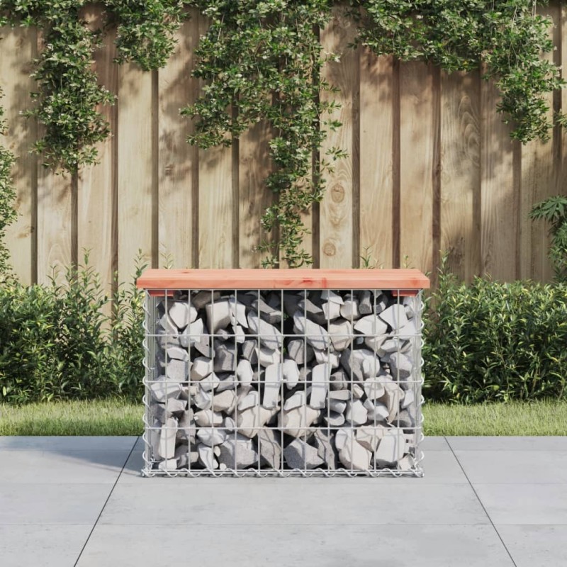 vidaXL Panca da Giardino Design Gabbione 63x31,5x42cm Massello Douglas vidaXL Panca da Giardino Design Gabbione 63x31,5x42cm Massello Douglas