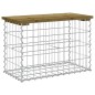 vidaXL Panca da Giardino Design Gabbione 63x31,5x42 cm Pino Impregnato