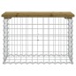 vidaXL Panca da Giardino Design Gabbione 63x31,5x42 cm Pino Impregnato
