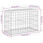 vidaXL Panca da Giardino Design Gabbione 63x31,5x42 cm Pino Impregnato