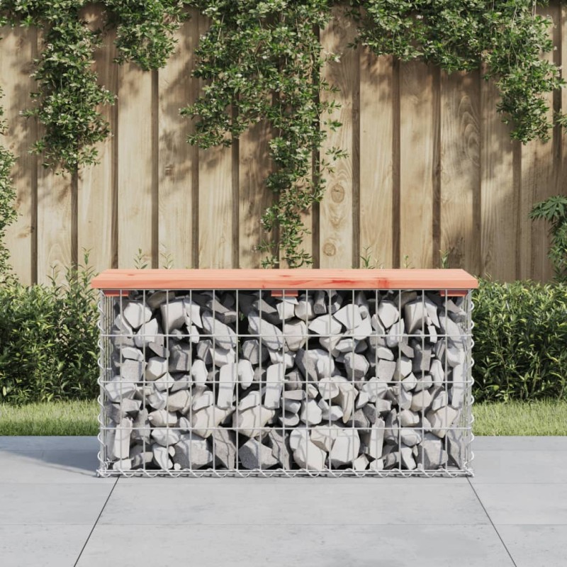 vidaXL Panca da Giardino Design Gabbione 83x31,5x42cm Massello Douglas vidaXL Panca da Giardino Design Gabbione 83x31,5x42cm Massello Douglas