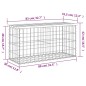vidaXL Panca da Giardino Design Gabbione 83x31,5x42cm Massello Douglas vidaXL Panca da Giardino Design Gabbione 83x31,5x42cm Massello Douglas