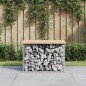 vidaXL Panca Giardino Design Gabbione 63x44x42 cm Legno Massello Pino vidaXL Panca Giardino Design Gabbione 63x44x42 cm Legno Massello Pino