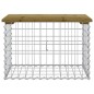 vidaXL Panca da Giardino Design Gabbione 63x44x42 cm Pino Impregnato vidaXL Panca da Giardino Design Gabbione 63x44x42 cm Pino Impregnato
