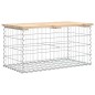 vidaXL Panca Giardino Design Gabbione 83x44x42 cm Legno Massello Pino vidaXL Panca Giardino Design Gabbione 83x44x42 cm Legno Massello Pino