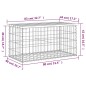 vidaXL Panca Giardino Design Gabbione 83x44x42 cm Legno Massello Pino vidaXL Panca Giardino Design Gabbione 83x44x42 cm Legno Massello Pino