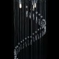 Lampadario con Perle di Cristallo a Spirale Argento G9 Lampadario con Perle di Cristallo a Spirale Argento G9