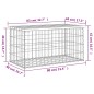 vidaXL Panca da Giardino Design Gabbione 83x44x42 cm Pino Impregnato vidaXL Panca da Giardino Design Gabbione 83x44x42 cm Pino Impregnato
