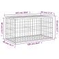 vidaXL Panca da Giardino Design Gabbione 103x44x42 cm Massello Douglas vidaXL Panca da Giardino Design Gabbione 103x44x42 cm Massello Douglas