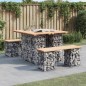 vidaXL Panca Giardino Design Gabbione 100x102x72cm Legno Massello Pino vidaXL Panca Giardino Design Gabbione 100x102x72cm Legno Massello Pino