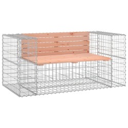 vidaXL Panca Giardino Design Gabbione 143x71x65,5 cm Massello Douglas