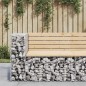 vidaXL Panca Giardino Design Gabbione 92x71x65,5 cm Massello di Pino vidaXL Panca Giardino Design Gabbione 92x71x65,5 cm Massello di Pino