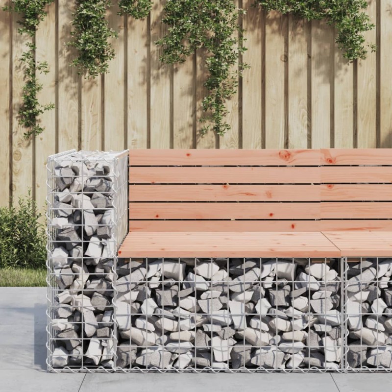 vidaXL Panca Giardino Design Gabbione 92x71x65,5 cm Massello Douglas vidaXL Panca Giardino Design Gabbione 92x71x65,5 cm Massello Douglas