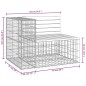 vidaXL Panca Giardino Design Gabbione 92x71x65,5 cm Massello Douglas vidaXL Panca Giardino Design Gabbione 92x71x65,5 cm Massello Douglas