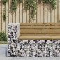 vidaXL Panca da Giardino Design Gabbione 92x71x65,5 cm Pino Impregnato vidaXL Panca da Giardino Design Gabbione 92x71x65,5 cm Pino Impregnato