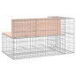 vidaXL Panca Giardino Design Gabbione 122x71x65,5 cm Massello Douglas vidaXL Panca Giardino Design Gabbione 122x71x65,5 cm Massello Douglas