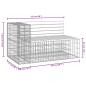 vidaXL Panca Giardino Design Gabbione 122x71x65,5 cm Massello Douglas vidaXL Panca Giardino Design Gabbione 122x71x65,5 cm Massello Douglas