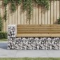 vidaXL Panca da Giardino Design Gabbione 122x71x65,5cm Pino Impregnato vidaXL Panca da Giardino Design Gabbione 122x71x65,5cm Pino Impregnato