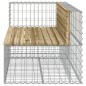 vidaXL Panca da Giardino Design Gabbione 122x71x65,5cm Pino Impregnato vidaXL Panca da Giardino Design Gabbione 122x71x65,5cm Pino Impregnato