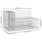 vidaXL Panca da Giardino Design Gabbione 122x71x65,5cm Pino Impregnato vidaXL Panca da Giardino Design Gabbione 122x71x65,5cm Pino Impregnato