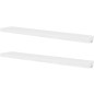 2 Mensole per pareti Bianche MDF per Libri/DVD 2 Mensole per pareti Bianche MDF per Libri/DVD