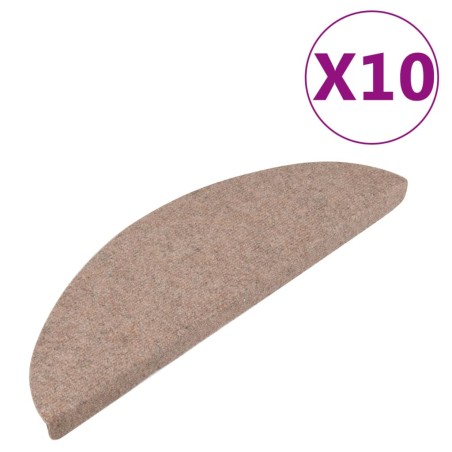 vidaXL Tappetini Autoadesivi per Scale 10pz Beige 56x17x3 cm