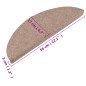 vidaXL Tappetini Autoadesivi per Scale 10pz Beige 56x17x3 cm vidaXL Tappetini Autoadesivi per Scale 10pz Beige 56x17x3 cm