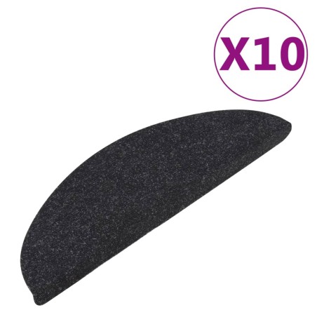 vidaXL Tappetini Autoadesivi per Scale 10pz Antracite 65x22,5x3,5 cm