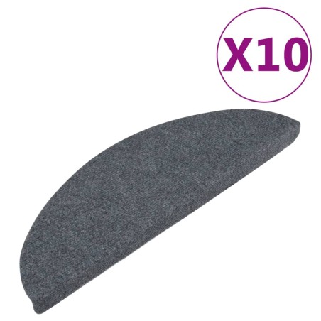 vidaXL Tappetini Autoadesivi per Scale 10pz Grigi 65x22,5x3,5 cm