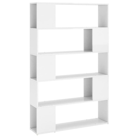 vidaXL Libreria/Divisorio Bianco Lucido in Legno Multistrato