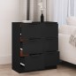vidaXL Credenze 2 pz Nere 30x30x70 cm in Legno Multistrato vidaXL Credenze 2 pz Nere 30x30x70 cm in Legno Multistrato