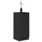 vidaXL Credenze 2 pz Nere 30x30x70 cm in Legno Multistrato vidaXL Credenze 2 pz Nere 30x30x70 cm in Legno Multistrato