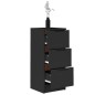vidaXL Credenze 2 pz Nere 30x30x70 cm in Legno Multistrato vidaXL Credenze 2 pz Nere 30x30x70 cm in Legno Multistrato