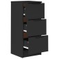 vidaXL Credenze 2 pz Nere 30x30x70 cm in Legno Multistrato vidaXL Credenze 2 pz Nere 30x30x70 cm in Legno Multistrato