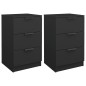 vidaXL Comodini 2 pz Neri 40x36x65 cm vidaXL Comodini 2 pz Neri 40x36x65 cm