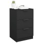 vidaXL Comodini 2 pz Neri 40x36x65 cm vidaXL Comodini 2 pz Neri 40x36x65 cm