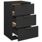 vidaXL Comodini 2 pz Neri 40x36x65 cm vidaXL Comodini 2 pz Neri 40x36x65 cm