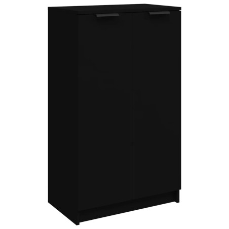 vidaXL Scarpiera Nera 59x35x100 cm in Legno Multistrato