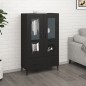 vidaXL Credenza Nera 70x31x115 cm in Legno Multistrato vidaXL Credenza Nera 70x31x115 cm in Legno Multistrato