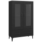 vidaXL Credenza Nera 70x31x115 cm in Legno Multistrato vidaXL Credenza Nera 70x31x115 cm in Legno Multistrato