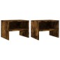 vidaXL Comodini Rovere Fumo 2 pz 40x30x30 cm Legno Multistrato