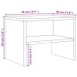 vidaXL Comodini Rovere Fumo 2 pz 40x30x30 cm Legno Multistrato