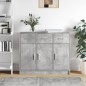 vidaXL Credenza Grigio Cemento 91x28x75 cm in Legno Multistrato vidaXL Credenza Grigio Cemento 91x28x75 cm in Legno Multistrato