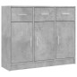 vidaXL Credenza Grigio Cemento 91x28x75 cm in Legno Multistrato vidaXL Credenza Grigio Cemento 91x28x75 cm in Legno Multistrato